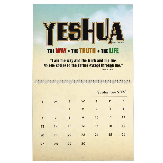 YESHUA Jesus hebräischer jüdischer christlicher Kalender (Sep 2026)