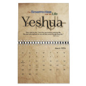 YESHUA Jesus hebräischer jüdischer christlicher Kalender (Mär 2026)