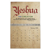 YESHUA Jesus hebräischer jüdischer christlicher Kalender (Feb 2026)