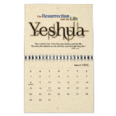 YESHUA Jesus hebräischer jüdischer christlicher Kalender (Mär 2026)