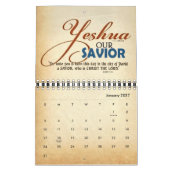 YESHUA Jesus hebräischer jüdischer christlicher Kalender (Jan 2027)