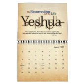YESHUA Jesus hebräischer jüdischer christlicher Kalender (Mär 2027)