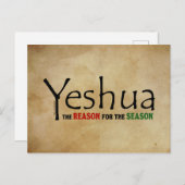 Yeshua (Jesus) Weihnachten Grund der Jahreszeit (Vorne/Hinten)