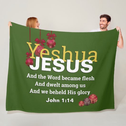 YESHUA JESUS WORT WURDE Christlicher FLESH Fleecedecke (Beispiel)
