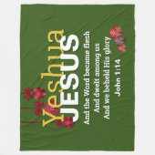 YESHUA JESUS WORT WURDE Christlicher FLESH Fleecedecke (Vorderseite)