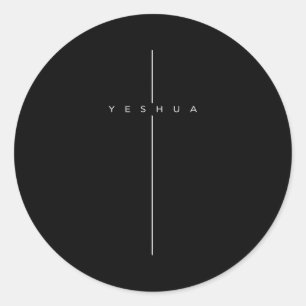Yeshua Kreuz christlicher Jesus Bibelvers  Runder Aufkleber