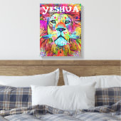YESHUA LION OF JUDAH CHRISTLICH ART LEINWAND (Insitu (Schlafzimmer))