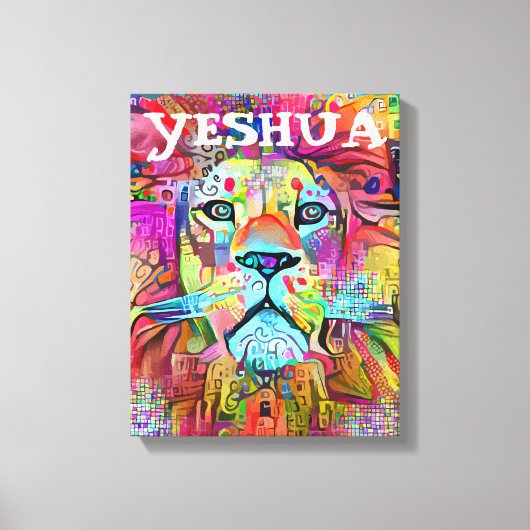YESHUA LION OF JUDAH CHRISTLICH ART LEINWAND (Vorderseite)
