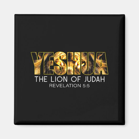 Yeshua Lion Of Judah Jesus Religious Christian Rev Magnet (Vorne)