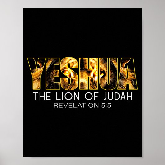Yeshua Lion Of Judah Jesus Religious Christian Rev Poster (Vorne)