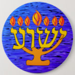 Yeshua Menorah Button<br><div class="desc">Dieser Yeshua Menorah Button wurde für diejenigen erstellt,  die nicht gerne Halsketten tragen.  Es kann auf einen Hut fixiert werden,  ein Shirt der Weste.  Ein großartiges Gesprächsstück für diejenigen,  die ihren Glauben mit anderen teilen möchten.</div>