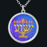Yeshua Menorah-Kette Versilberte Kette<br><div class="desc">Diese Halskette soll Sie daran erinnern,  wer Ihnen am wichtigsten ist.</div>