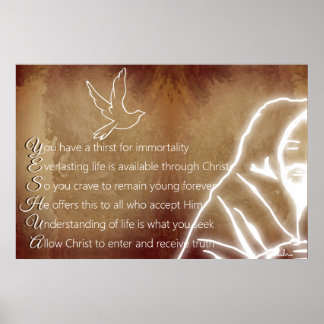 YESHUA Messiah Jesus Christus Christliches Gedicht Poster