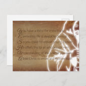 YESHUA Messiah Jesus Christus Christliches Gedicht Postkarte (Vorne/Hinten)