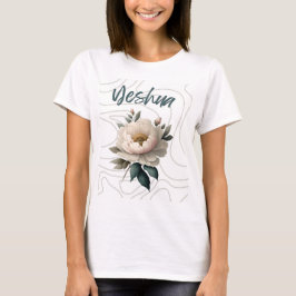 Yeshua mit einzigartigem Blume-Hintergrund T-Shirt