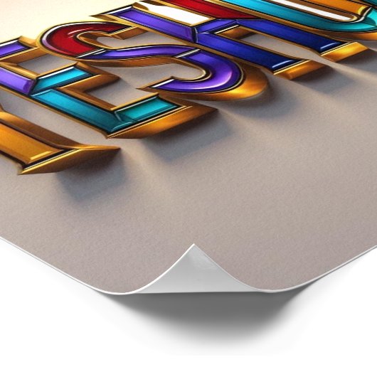 Yeshua Poster Print | Ai design Matte Wall Art (Ecke)