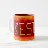 Yeshua Zweifarbige Tasse (Vorderseite Links)