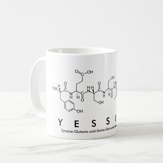 Yessica Peptid-Namen-Tasse Kaffeetasse (Vorderseite Links)
