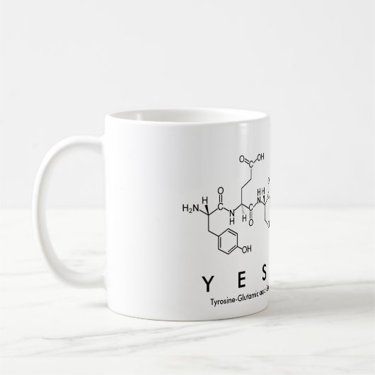 Yessica Peptid-Namen-Tasse Kaffeetasse (Links)