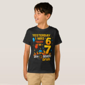 Yesterday I Was 6 Today I’m 7 Six Seven Bruh Birth T-Shirt (Vorne ganz)