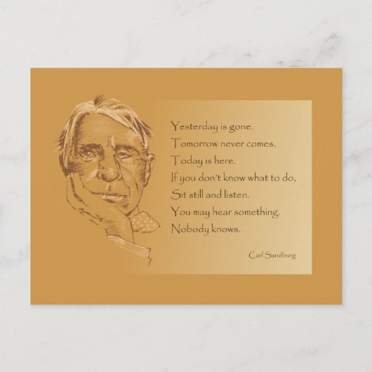 Yesterday is Gone- Carl Sandburg Postkarte (Vorderseite)