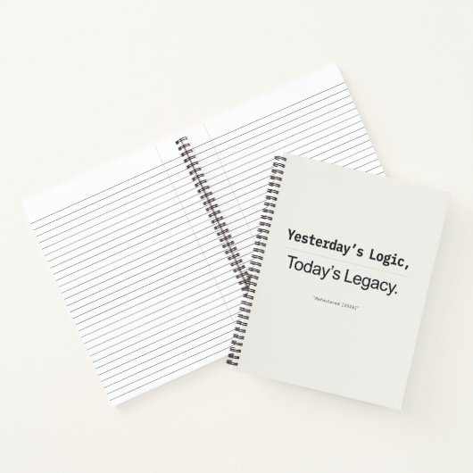 Yesterday's Logic Today's Legacy Developer Quote Notizblock (Innenseite)