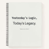 Yesterday's Logic Today's Legacy Developer Quote Notizblock (Vorderseite)