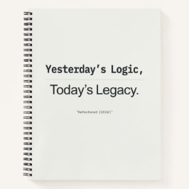 Yesterday's Logic Today's Legacy Developer Quote Notizblock
