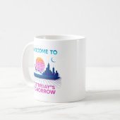 Yesterday's Tomorrow - Retro Synthwave Design Kaffeetasse (Vorderseite Links)