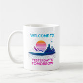 Yesterday's Tomorrow - Retro Synthwave Design Kaffeetasse (Links)