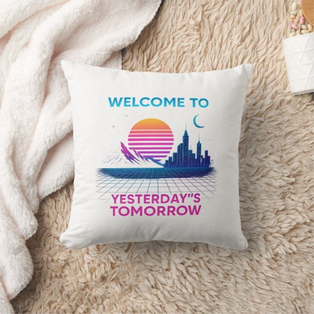 Yesterday's Tomorrow - Retro Synthwave Design Kissen (Decke)