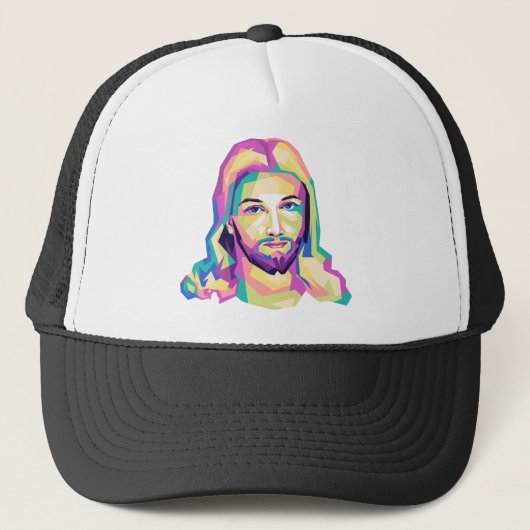 Yesus Streetwear Vintag Truckerkappe (Vorderseite)