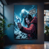 Yeti Bigfoot Sasquatch Selfie Leinwanddruck