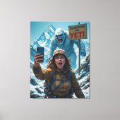 Yeti Bigfoot Sasquatch Selfie Mount Everest Leinwanddruck (Vorderseite)