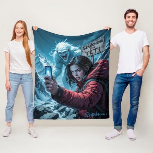 Yeti Bigfoot Sasquatch Selfie Search Team Fleecedecke