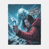 Yeti Bigfoot Sasquatch Selfie Search Team Fleecedecke (Vorderseite)