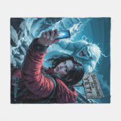 Yeti Bigfoot Sasquatch Selfie Search Team Fleecedecke (Vorderseite (Horizontal))