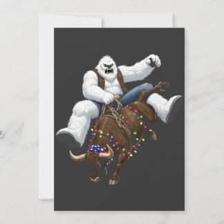 Yeti Bull Rider Santa Western Rodeo Weihnachten  Ankündigung