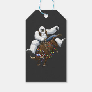 Yeti Bull Rider Santa Western Rodeo Weihnachten  Geschenkanhänger