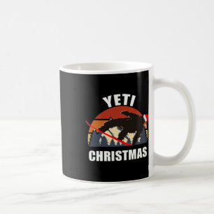 Yeti Christmas - Bigfoot Snowboarden Rot tragen Kaffeetasse