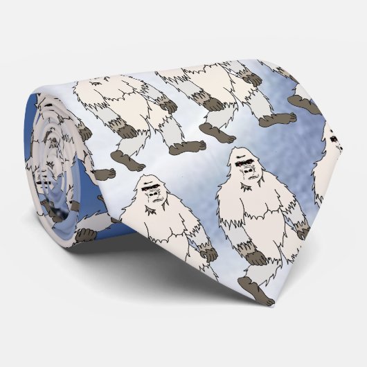 Yeti deckte Krawatte mit Ziegeln (Gerollt)