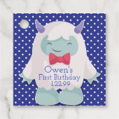 Yeti feiert Jungen abscheulichen Schneemann Geburt Geschenkanhänger (Vorderseite)