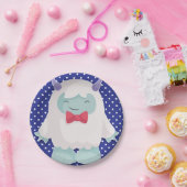 Yeti feiert Jungen abscheulichen Schneemann Geburt Pappteller (Party)