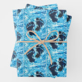 Yeti Foot Print Magnetkarte Geschenkpapier Set (Beispiel)