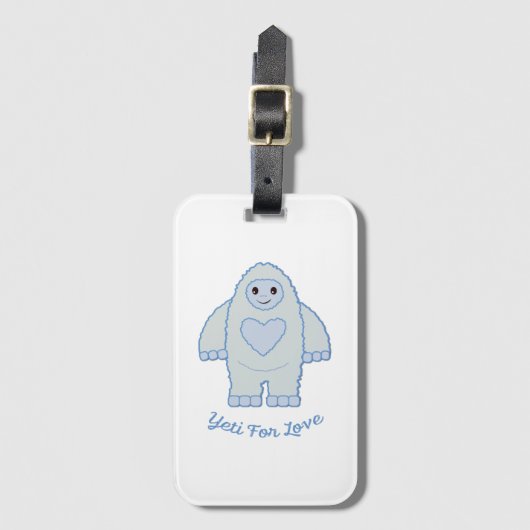Yeti für Liebe Gepäckanhänger (Vorderseite Vertikal)
