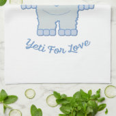 Yeti für Liebe Geschirrtuch (Gefaltet)