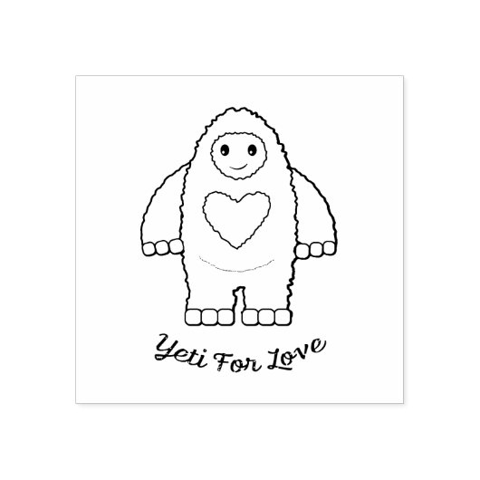 Yeti für Liebe Gummistempel (Prägung)