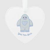 Yeti für Liebe Ornament (Vorderseite)