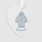 Yeti für Liebe Ornament (Vorderseite)