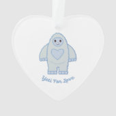 Yeti für Liebe Ornament (Rückseite)